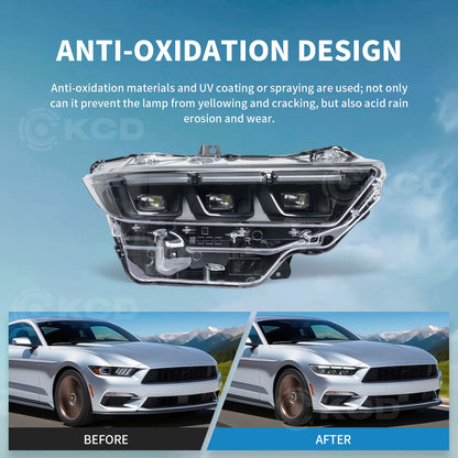 LED Projector Headlights for 2024–2026 Ford Mustang S650 | Startup Animation & Sequential Turn Signals