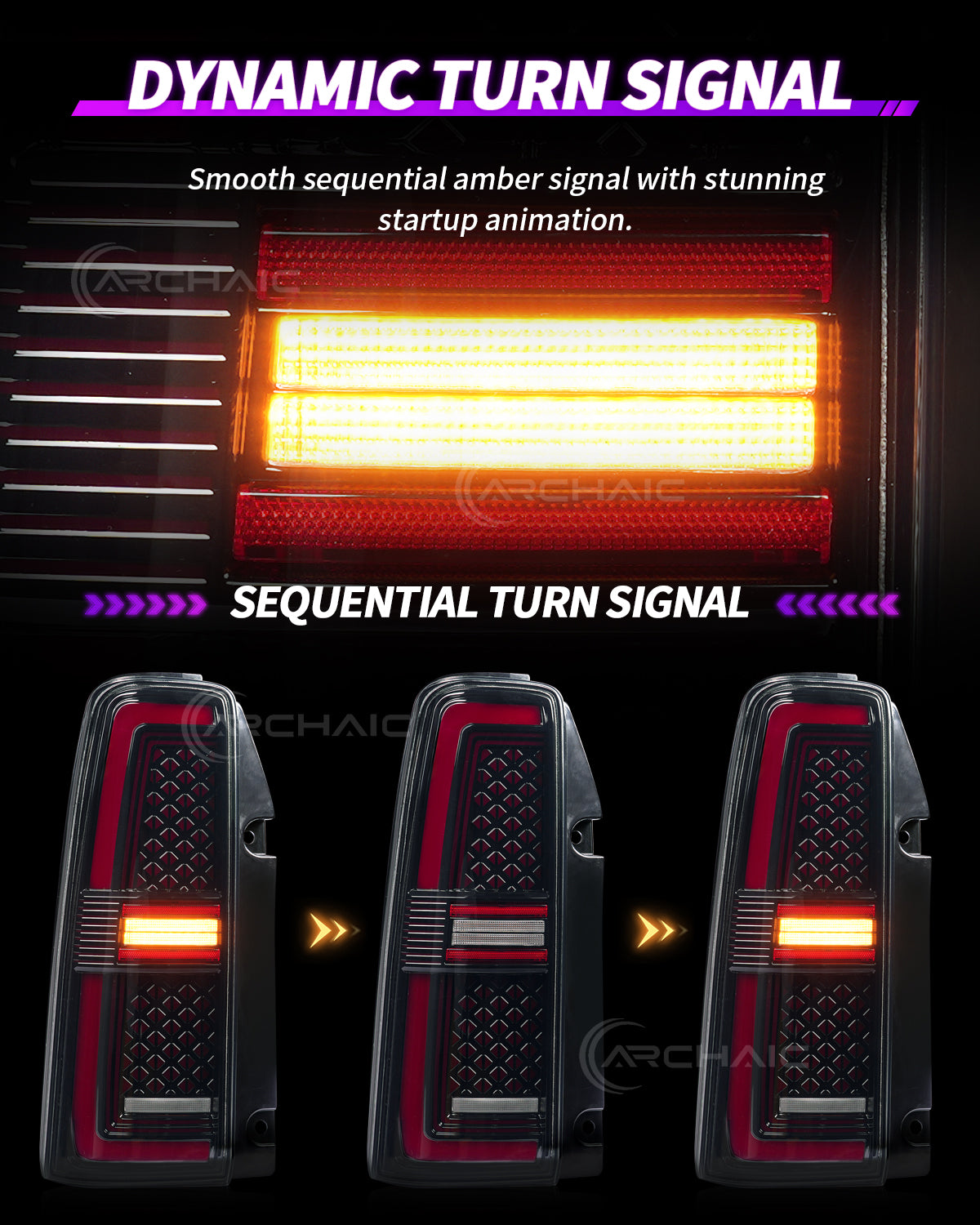 Full LED Tail Lights for Suzuki Jimny JB23 JB43 2007–2017 | Startup Animation