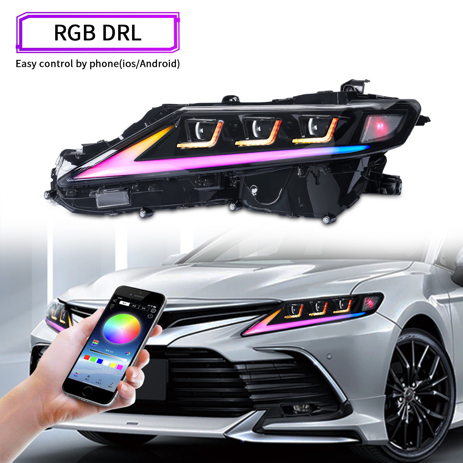 Archaic RGB Headlight Assembly forToyota Camry 8th Generation2018