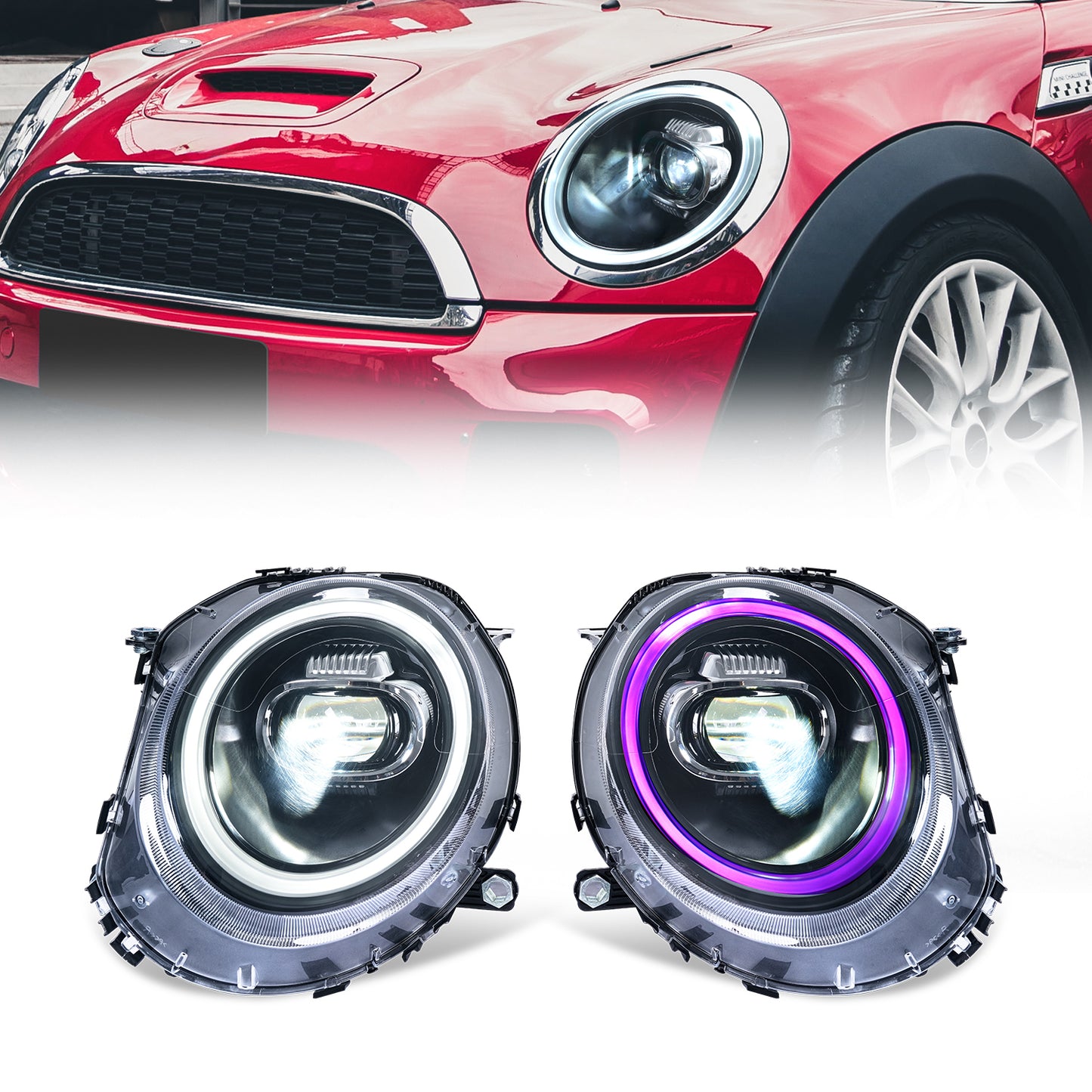 Full LED Headlight Assembly for Mini Cooper R56 R57 R58 R59 2007-2013