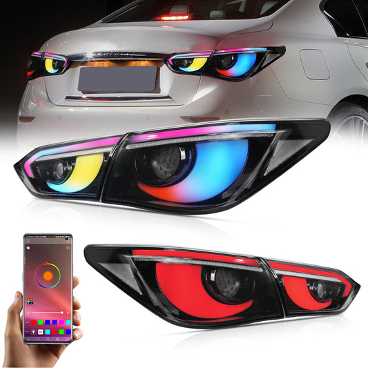 For INFINITI Q50 LED Tail Lights 2014-2017 | Skyline V37 Compatible | Sequential Turn Signal + Startup Animation + RGB Option | OEM Fitment Replacement