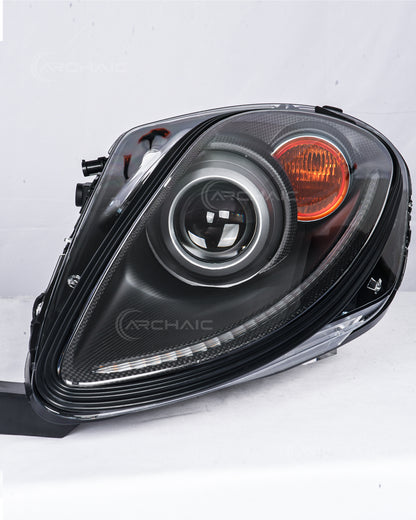 Ferrari F430 Carbon Fiber Wrapped Bi-Xenon Projector Headlights – E-Mark & DOT Certified OEM+ Upgrade