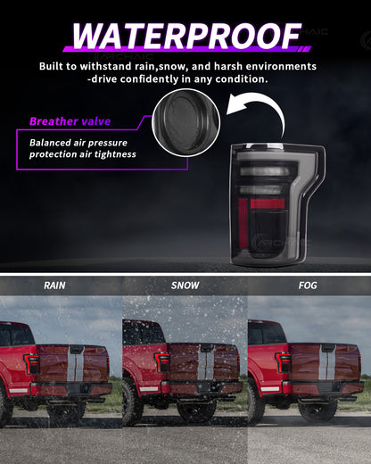 Luces traseras LED para Ford F-150 2015-2020 y Raptor 2017-2020 | Intermitente secuencial, animación de inicio, luces traseras LED completas, compatible con halógenas y LED OEM
