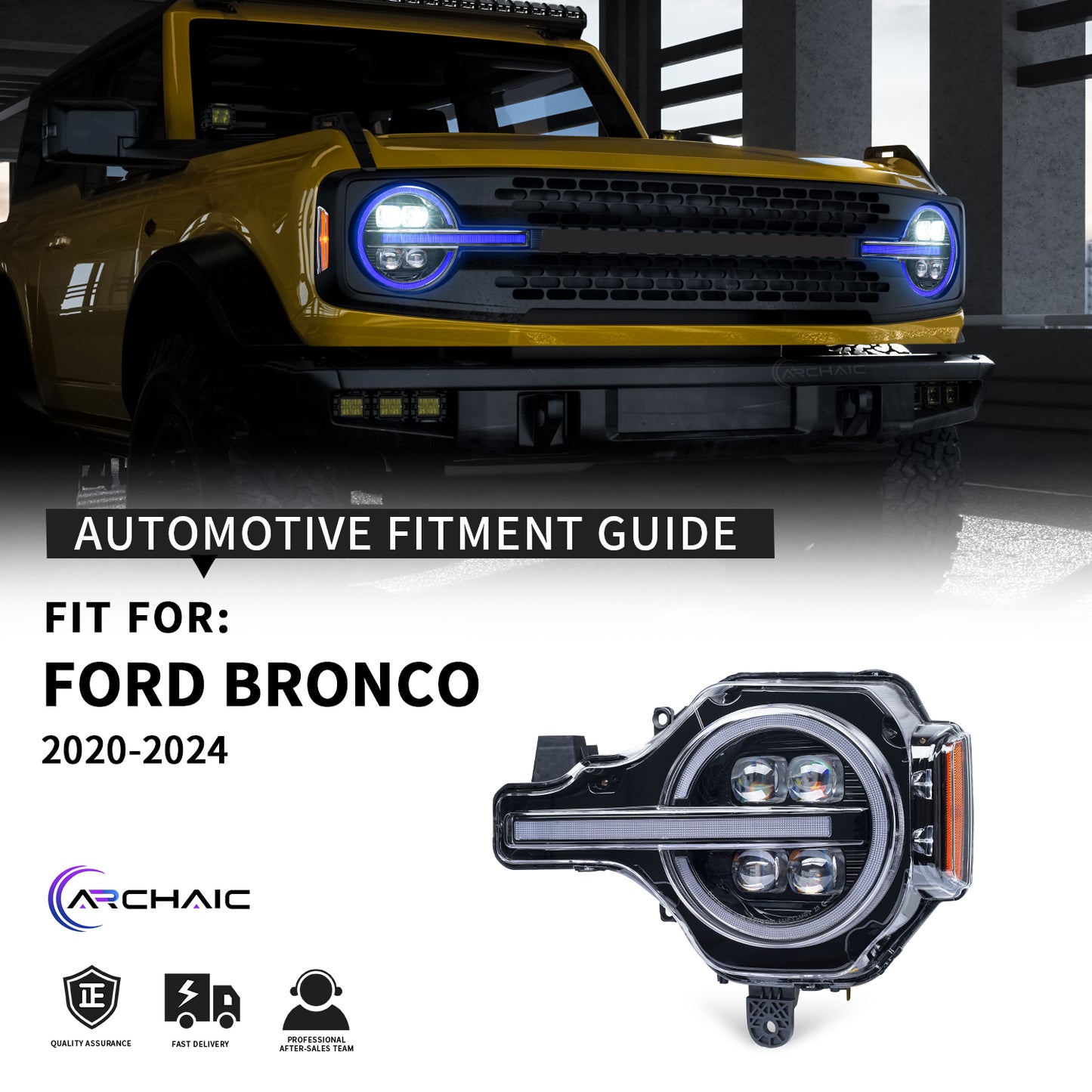 LED Projector Headlights for 2024–2026 Ford Mustang S650 | Startup Animation & Sequential Turn Signals