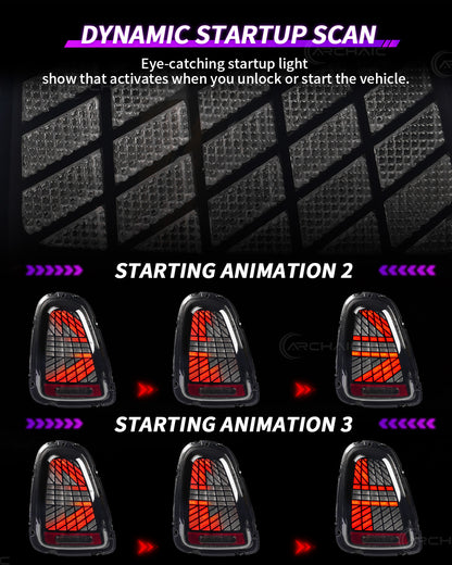 Archaic Full LED Tail Lights for MINI Cooper R56 Hatchback (2007–2014)