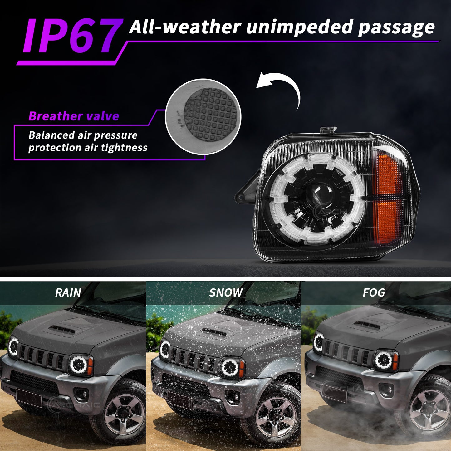 OEM Style LED Headlights Compatible with Suzuki Jimny 2007–2015 | Projector Upgrade