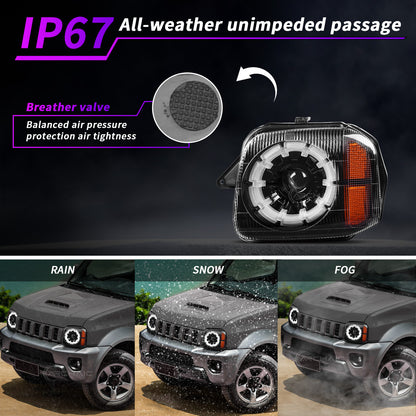OEM Style LED Headlights Compatible with Suzuki Jimny 2007–2015 | Projector Upgrade