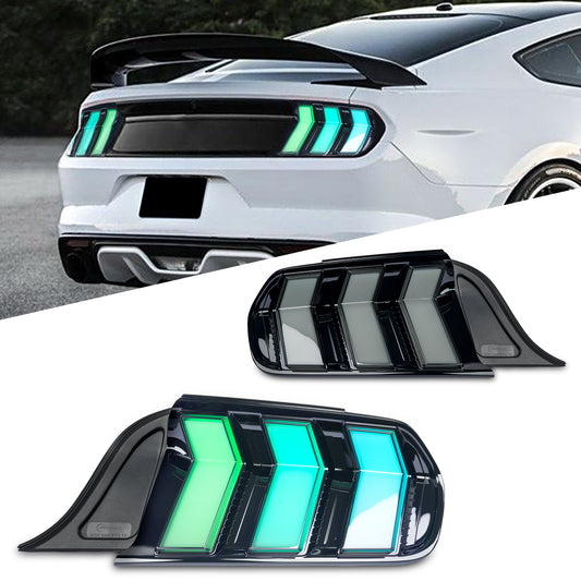 Euro-Style LED Tail Lights for 2015–2023 Ford Mustang S550 | RGB APP & Sequential Turn Signals