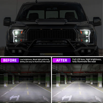 Full LED Headlights for 2015–2017 Ford F-150 & 2017–2020 Raptor | Startup Animation