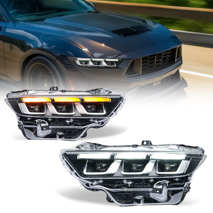 LED Projector Headlights for 2024–2026 Ford Mustang S650 | Startup Animation & Sequential Turn Signals
