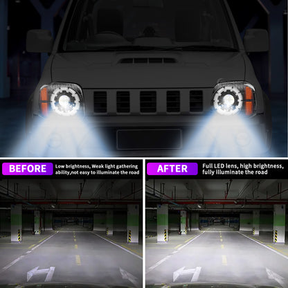 OEM Style LED Headlights Compatible with Suzuki Jimny 2007–2015 | Projector Upgrade