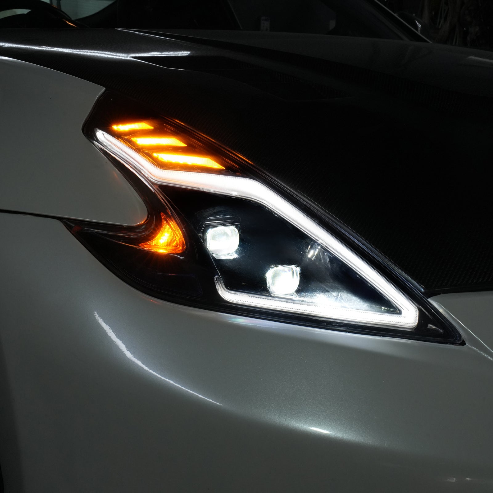 Nissan 370Z Z34 LED Headlights | RGB & Sequential – Archaiclighting