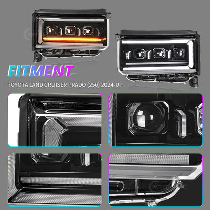 Faros LED de mejora para Toyota Land Cruiser LC250 2025+ | DRL RGB ajuste OEM