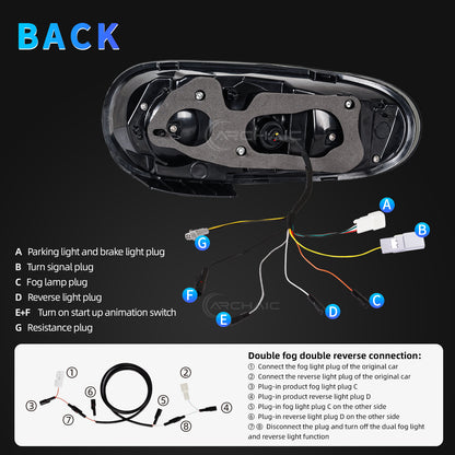 Archaic Chrome Edition Full LED Tail Lights for Mazda MX-5 Miata NC 2005–2015