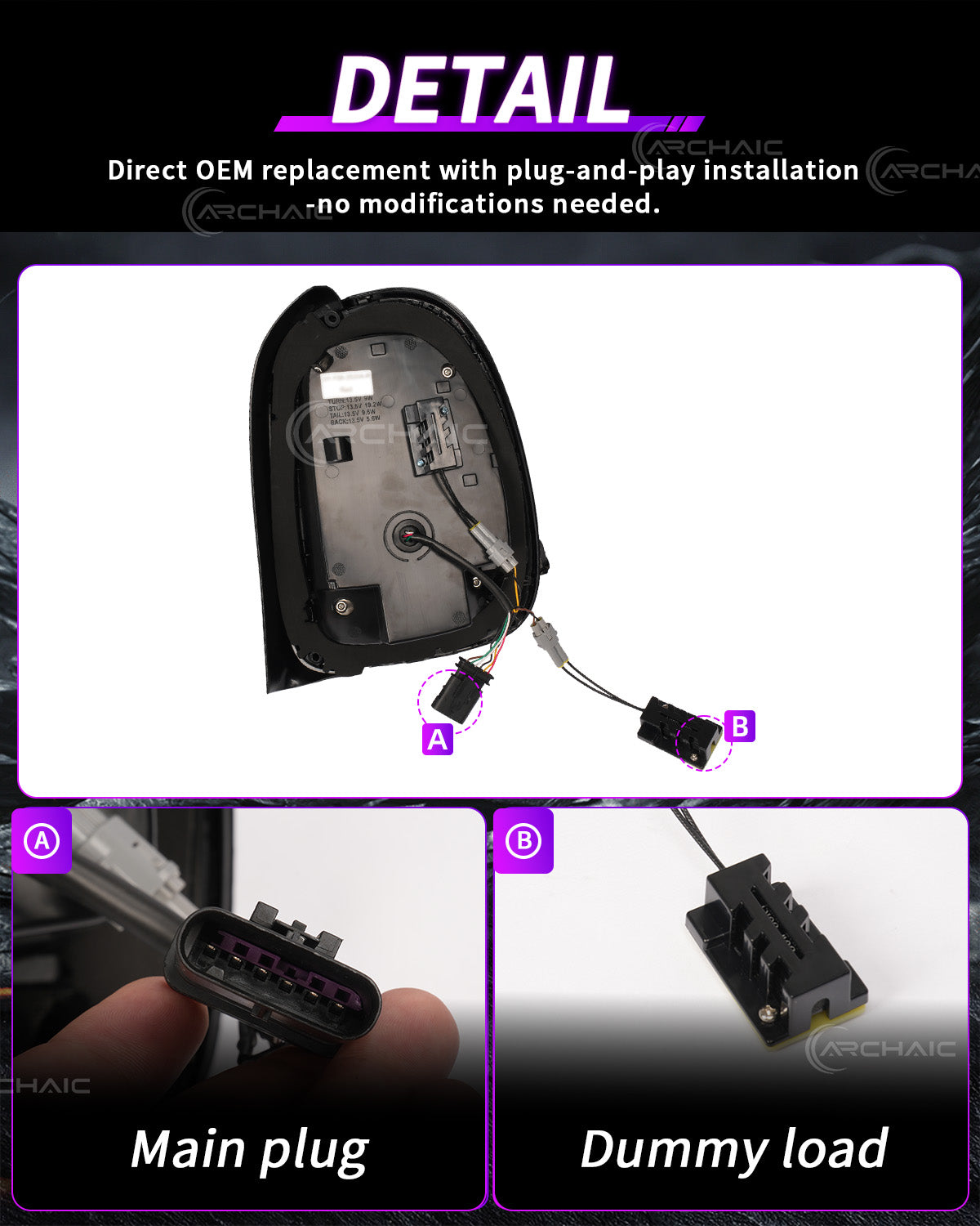 Mini Cooper F55 F56 F57 LED Tail Lights 2014–2024 | Sequential Turn Signal Rear Lamps by Archaic | Smoked & Red Options