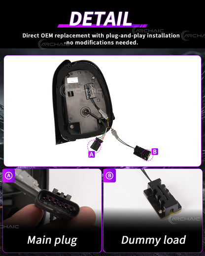 Mini Cooper F55 F56 F57 LED Tail Lights 2014–2024 | Sequential Turn Signal Rear Lamps by Archaic | Smoked & Red Options