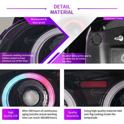 Archaic RGB LED Tail Lights for Mazda MX-5 Miata NB 1998–2005 | Pair