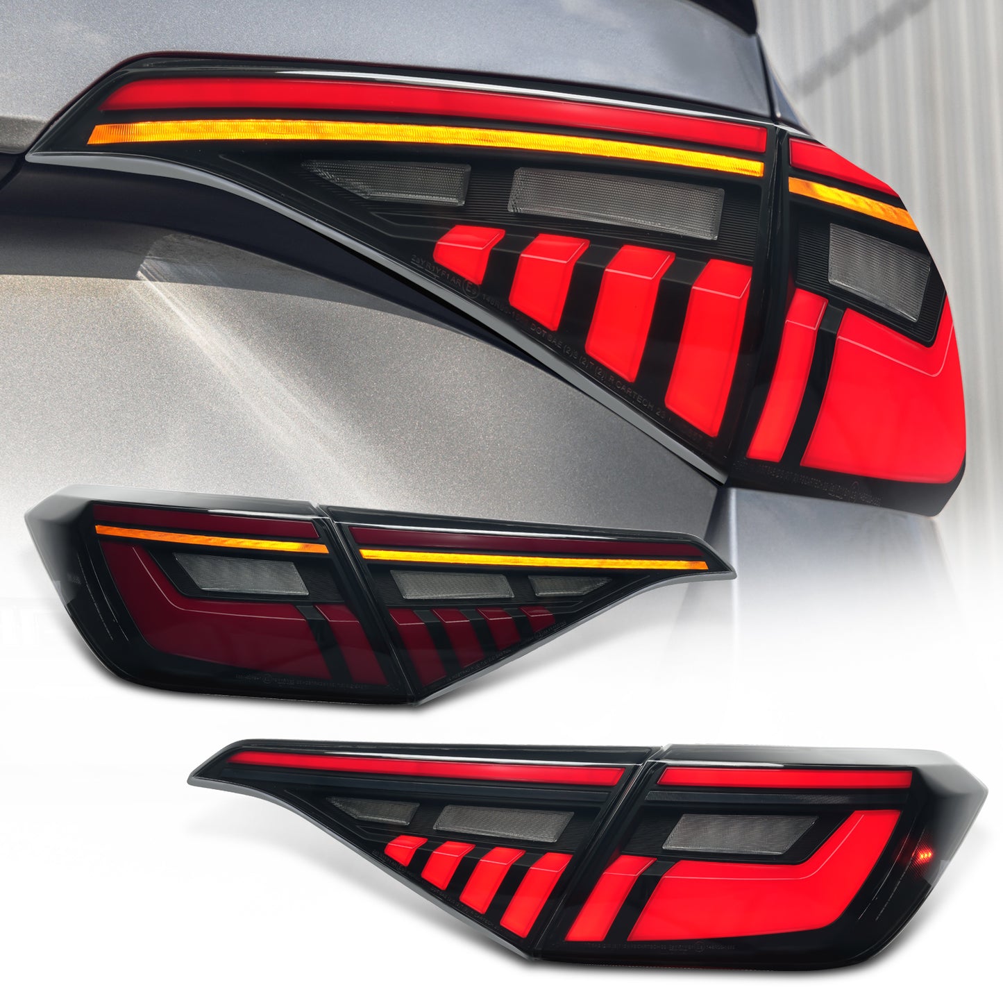 Para Honda Civic 11ª generación Sedán 2021-2023 Conjunto de luces traseras LED | Luz intermitente secuencial