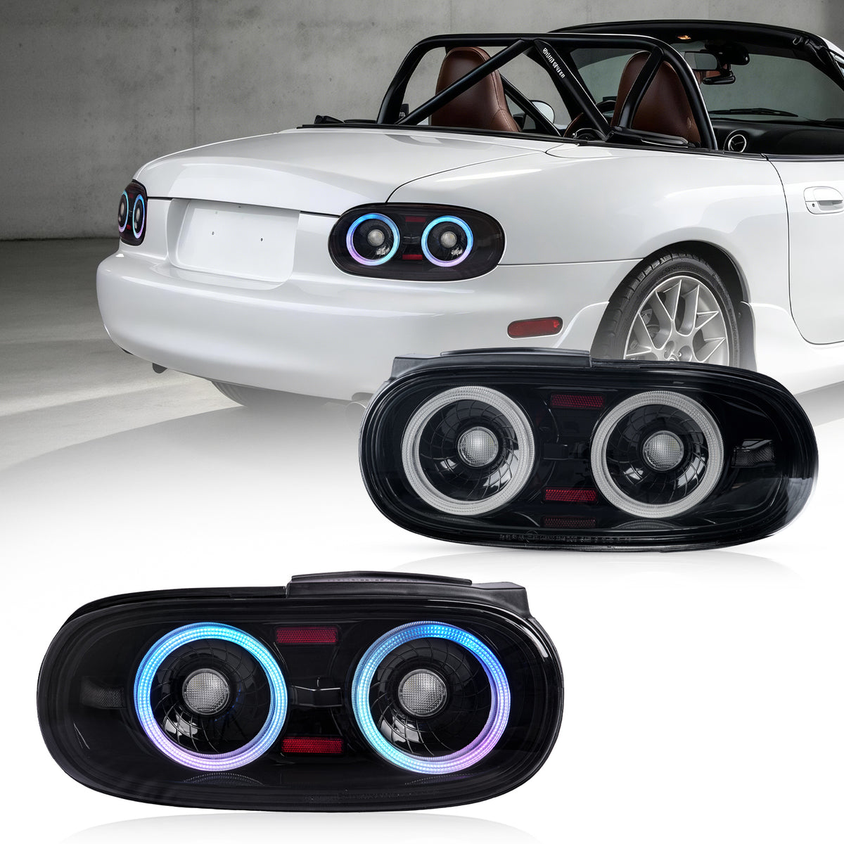 Archaic RGB LED Tail Lights for Mazda MX-5 Miata NA 1989–1997 | App Controlled