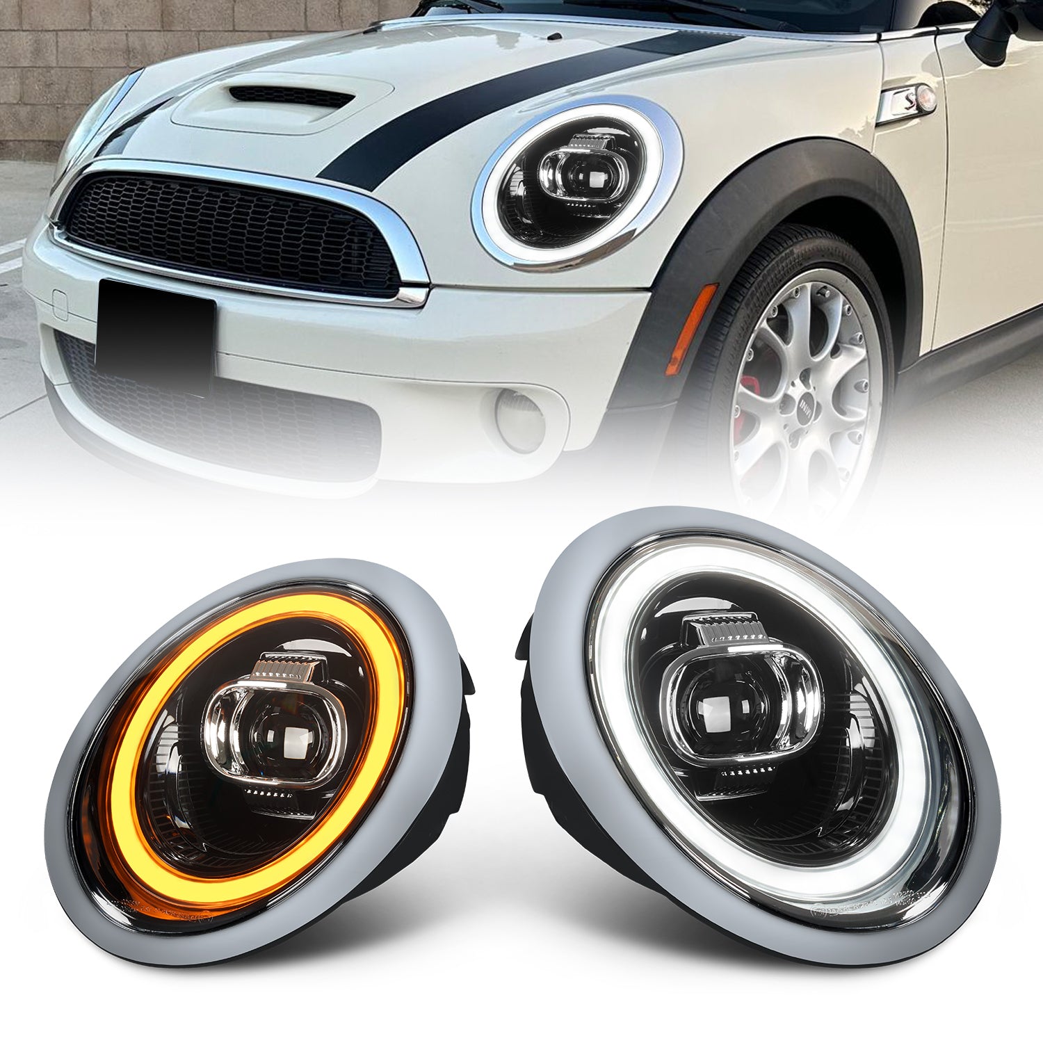 Mini R53 Scheinwerfer Projector Headlights For Mini Cooper R50 R52 R53 2001-2007 Plug&Play E ...