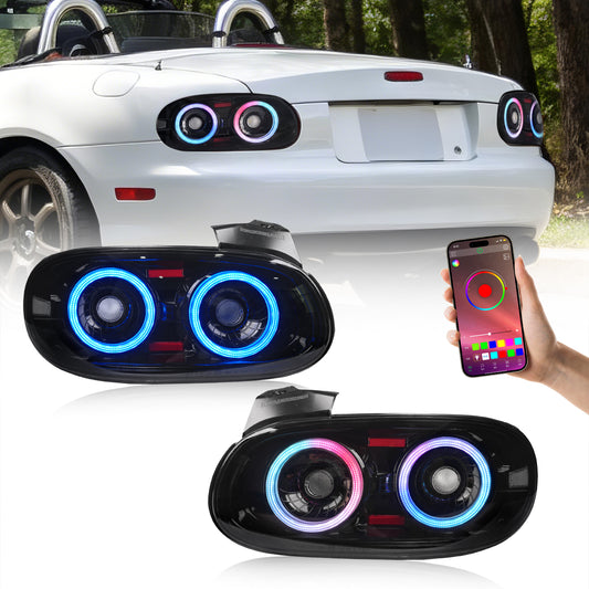 Archaic JDM Style LED Tail Lights for Mazda MX-5 Miata NB 1998–2005 | RGB Pair Upgrade
