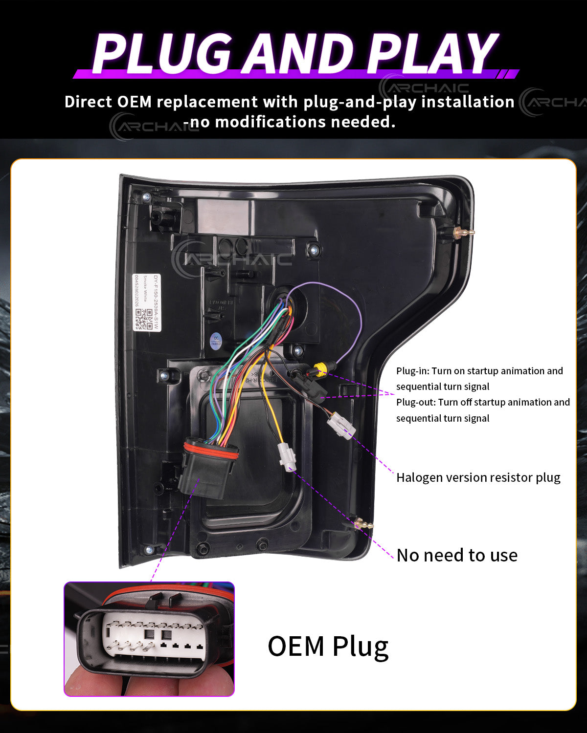 Luces traseras LED para Ford F-150 2015-2020 y Raptor 2017-2020 | Intermitente secuencial, animación de inicio, luces traseras LED completas, compatible con halógenas y LED OEM