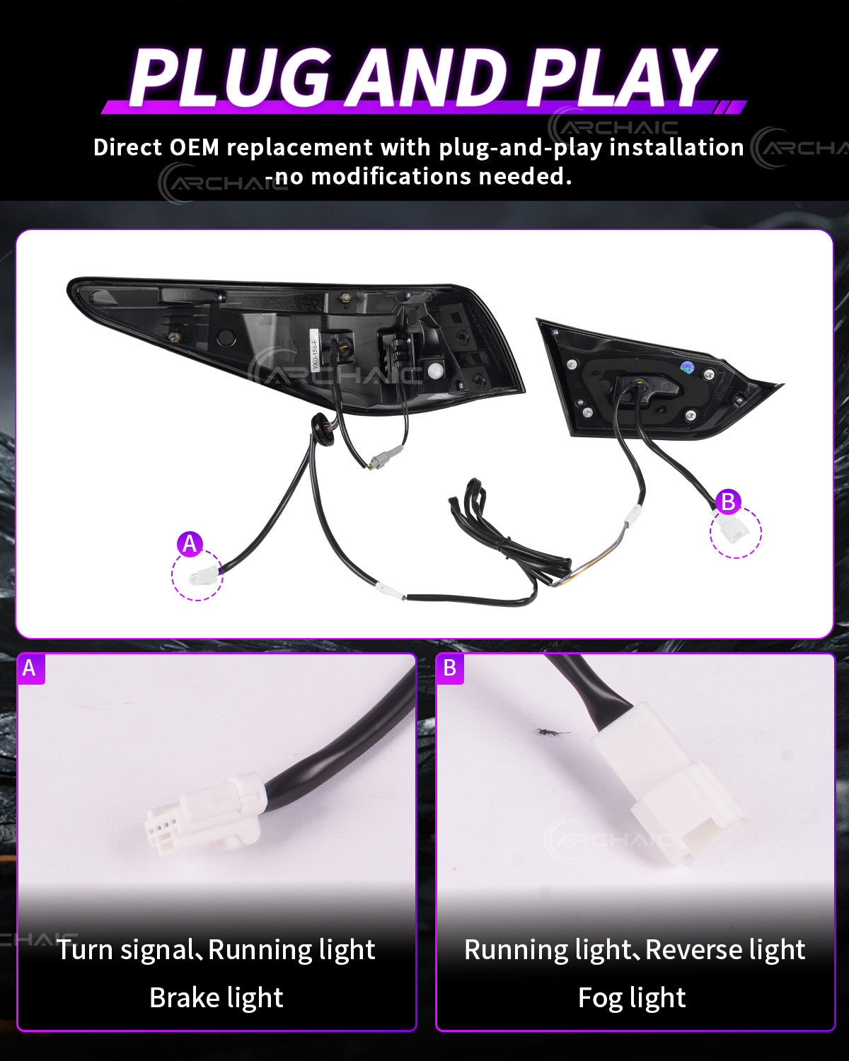 For INFINITI Q50 LED Tail Lights 2014-2017 | Skyline V37 Compatible | Sequential Turn Signal + Startup Animation + RGB Option | OEM Fitment Replacement