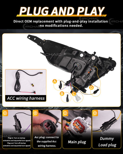 Faros LED de alto rendimiento para Nissan 370Z Z34 2008–2021 | DRL con animación RGB al encender