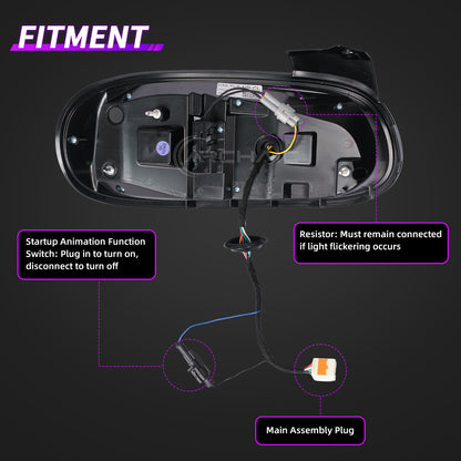 Archaic RGB LED Tail Lights for Mazda MX-5 Miata NB 1998–2005 | Pair