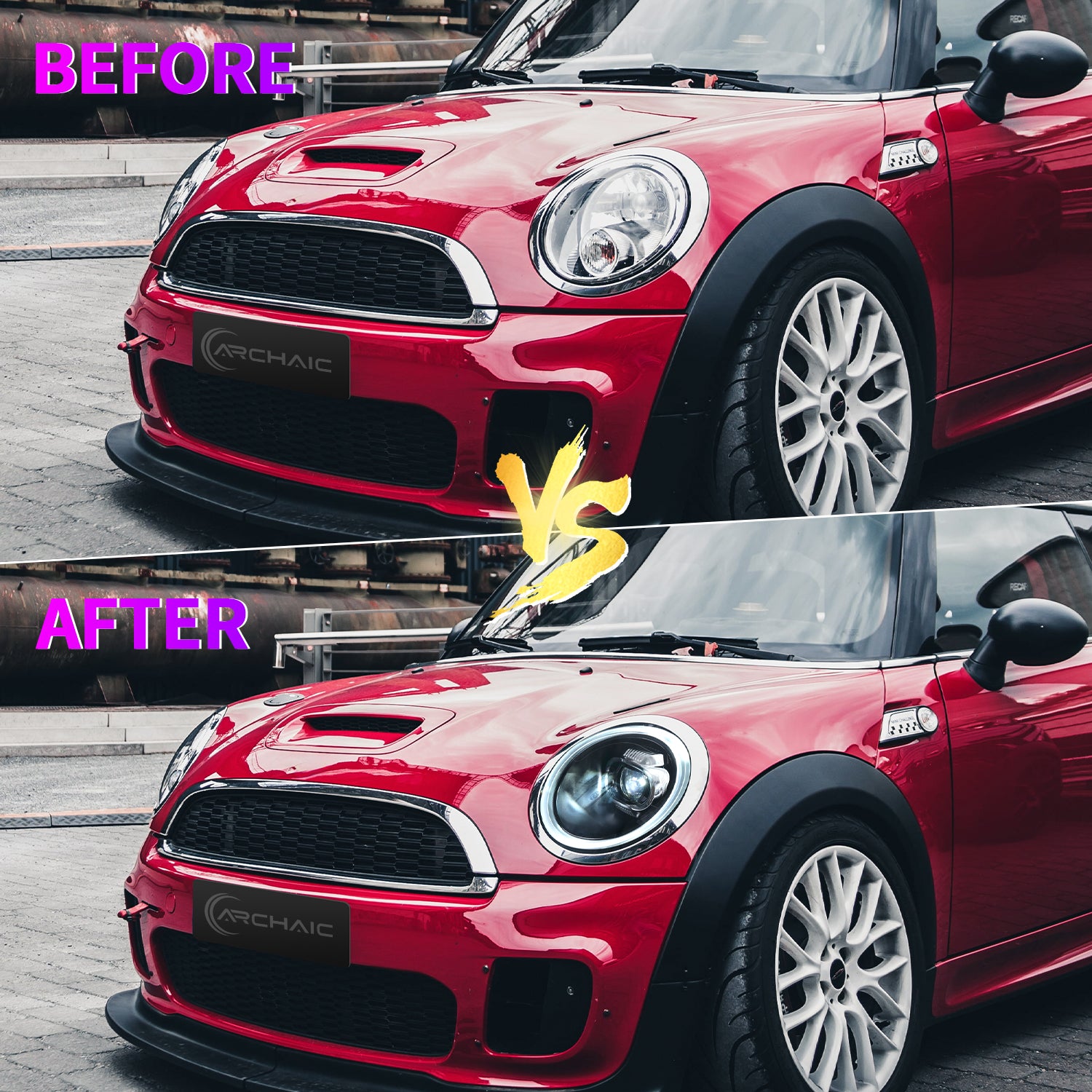 Left Halogen Headlight For 2007-2015 Mini Cooper (R55, R56, R57, R58, R59) – Includes Bulbs & Amber Turn Signal