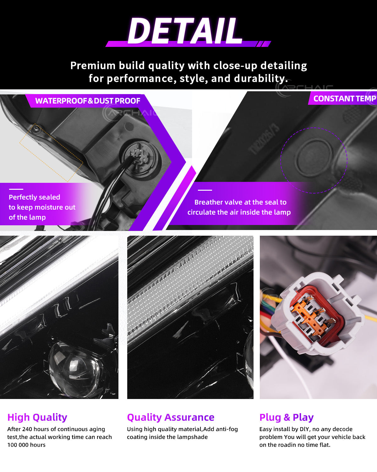 Full LED Headlights for Nissan 370Z Z34 2009–2020 | Startup Animation DRL