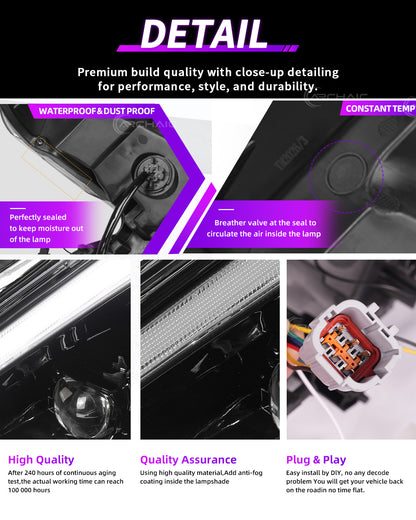 Full LED Headlights for Nissan 370Z Z34 2009–2020 | Startup Animation DRL