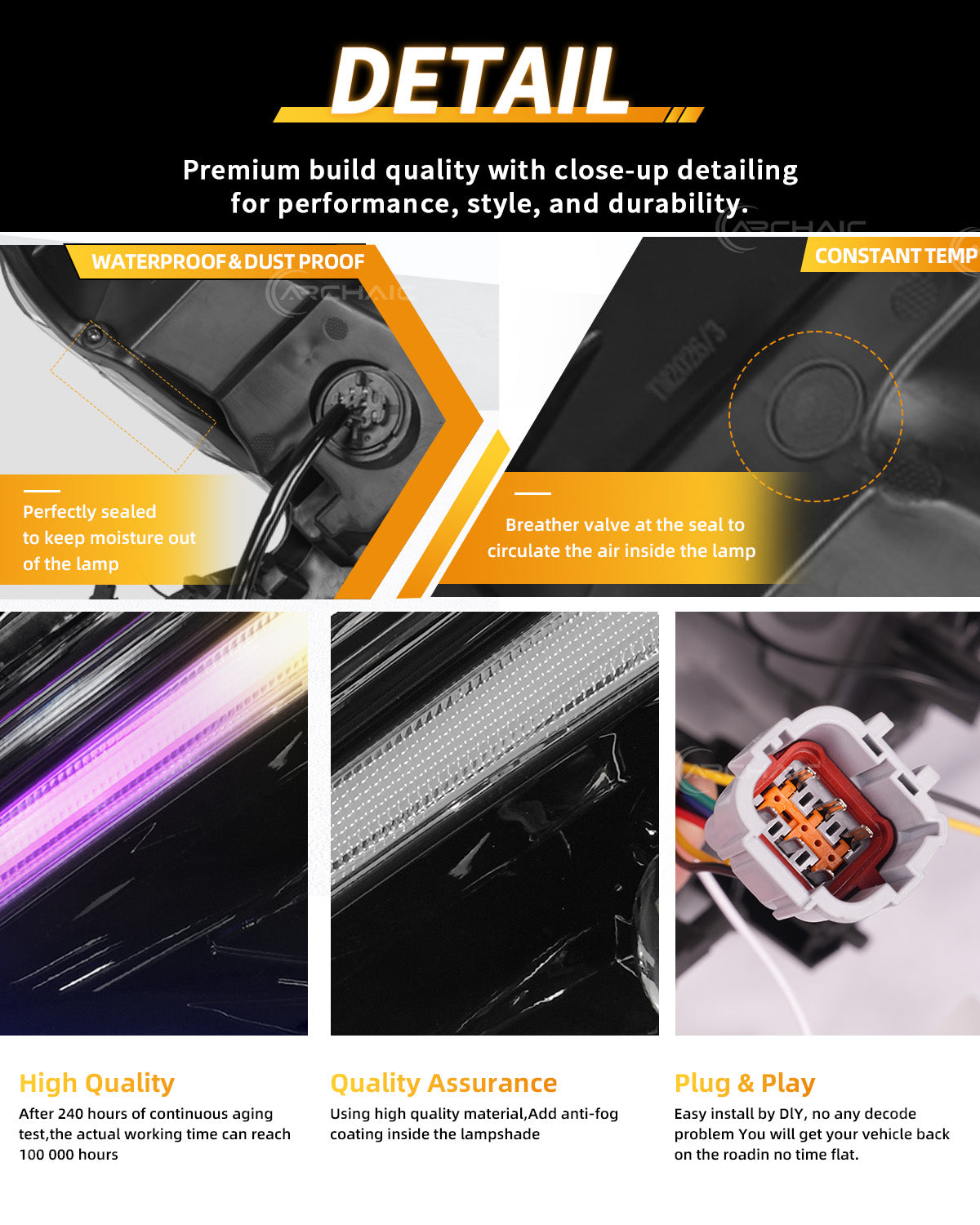 Faros LED de alto rendimiento para Nissan 370Z Z34 2008–2021 | DRL con animación RGB al encender