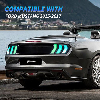 Euro-Style LED Tail Lights for 2015–2023 Ford Mustang S550 | RGB APP & Sequential Turn Signals