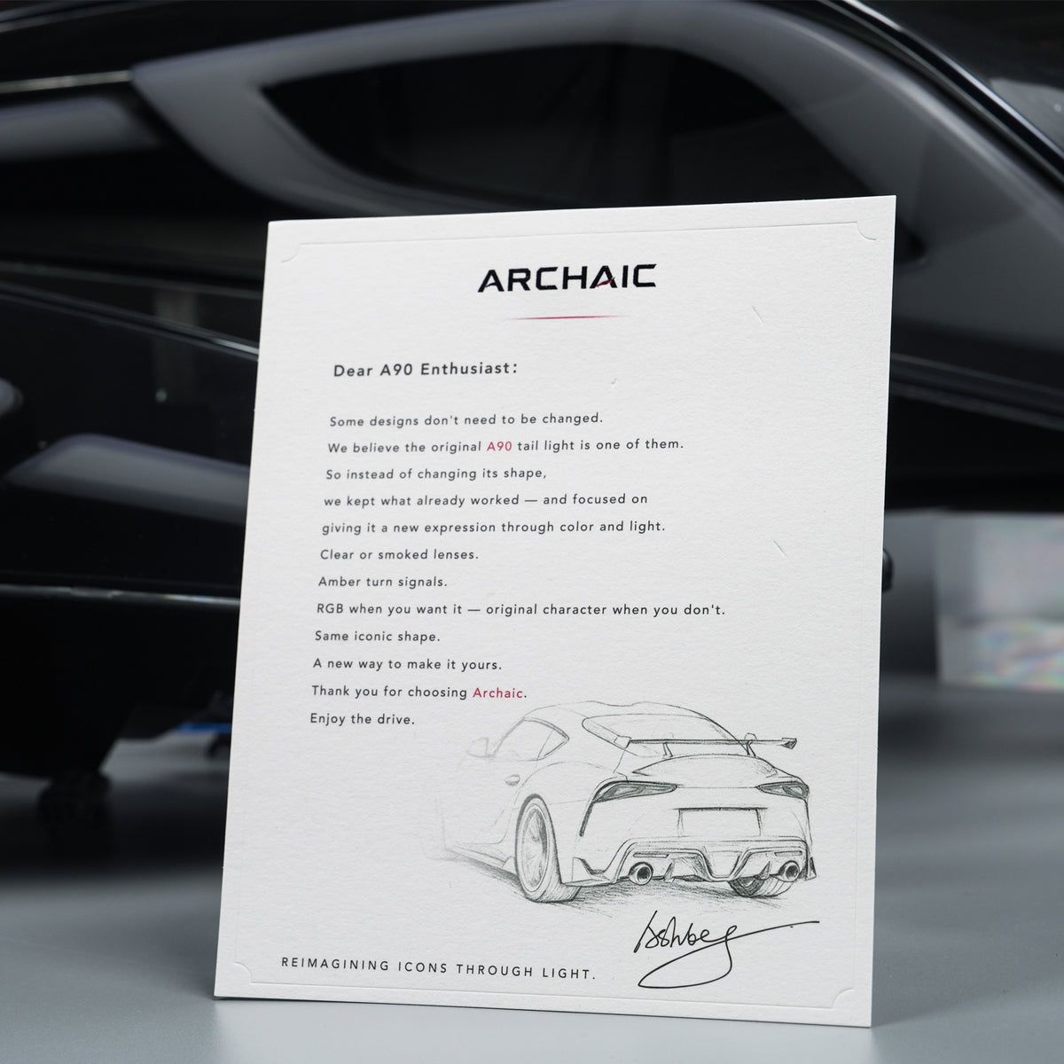 Toyota GR Supra A90/A91 Signature RGB Tail Lights  2019–2026 | Archaic Reimagined Collection