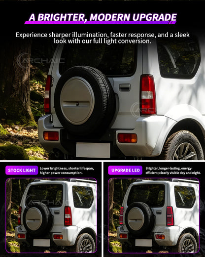 Full LED Tail Lights for Suzuki Jimny JB23 JB43 2007–2017 | Startup Animation