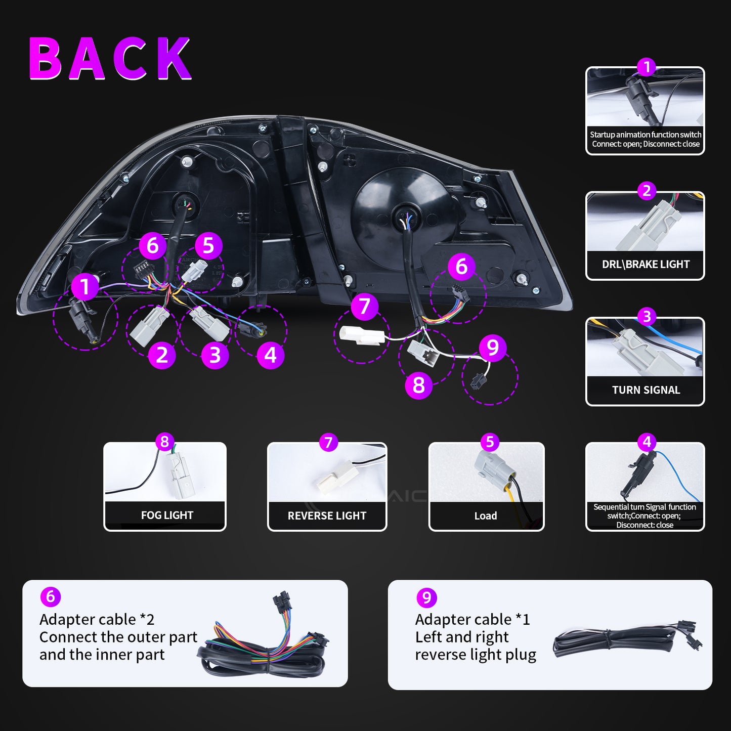 Diamond-Style LED Tail Lights for Honda Civic 2006–2011 | Startup Animation & Sequential Signals