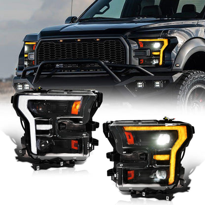Full LED Headlights for 2015–2017 Ford F-150 & 2017–2020 Raptor | Startup Animation
