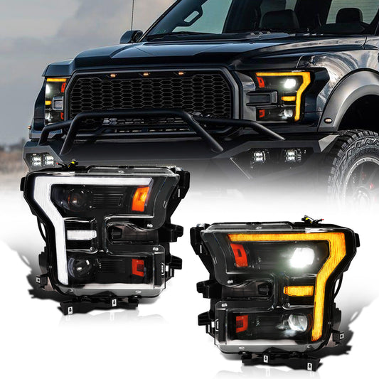 Full LED Headlights for 2015–2017 Ford F-150 & 2017–2020 Raptor | Startup Animation