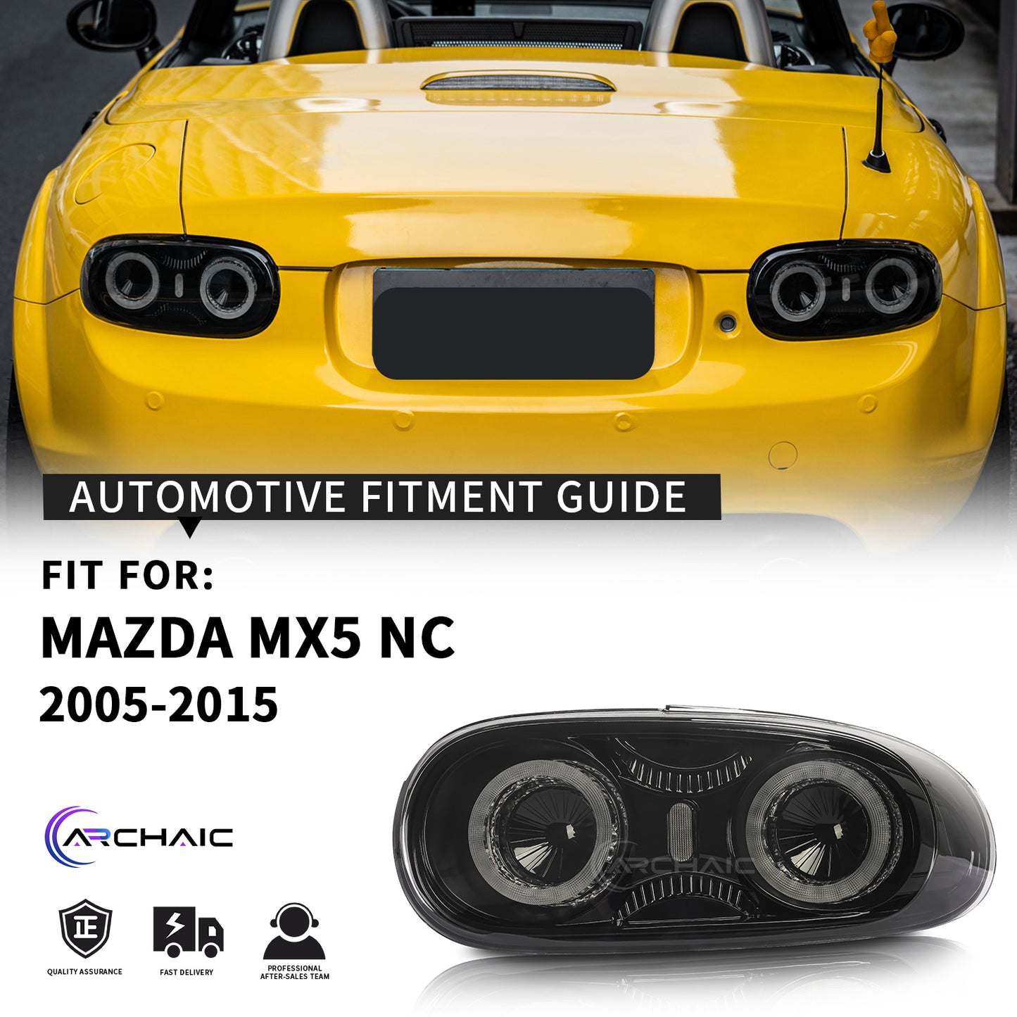 Archaic Full LED Tail Lights Assembly For Mazda Miata  MX-5 NC NC2 NC3 （2005-2015）With E-mark certification