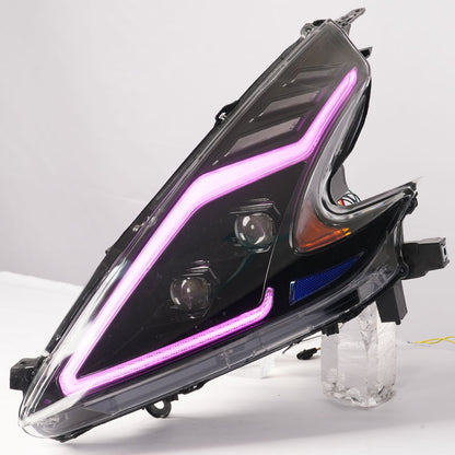 Faros LED de alto rendimiento para Nissan 370Z Z34 2008–2021 | DRL con animación RGB al encender