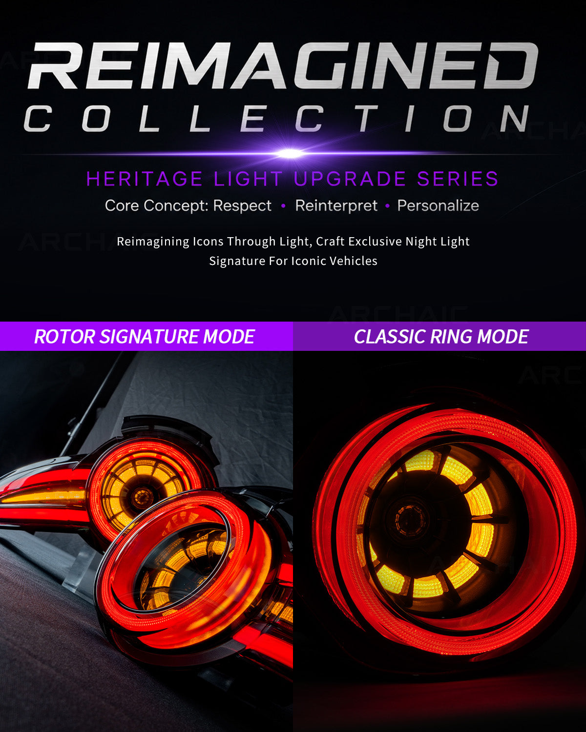 Archaic Reimagined Collection – ND MX-5 "Rotor Signature" LED Tail Lights (2016–Present)