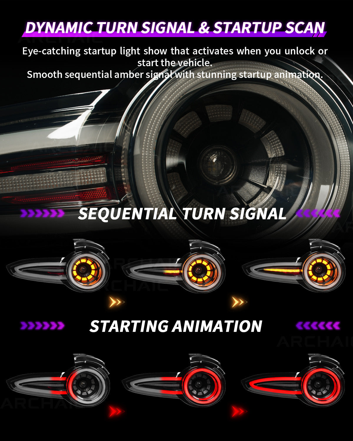 Archaic Reimagined Collection – ND MX-5 "Rotor Signature" LED Tail Lights (2016–Present)