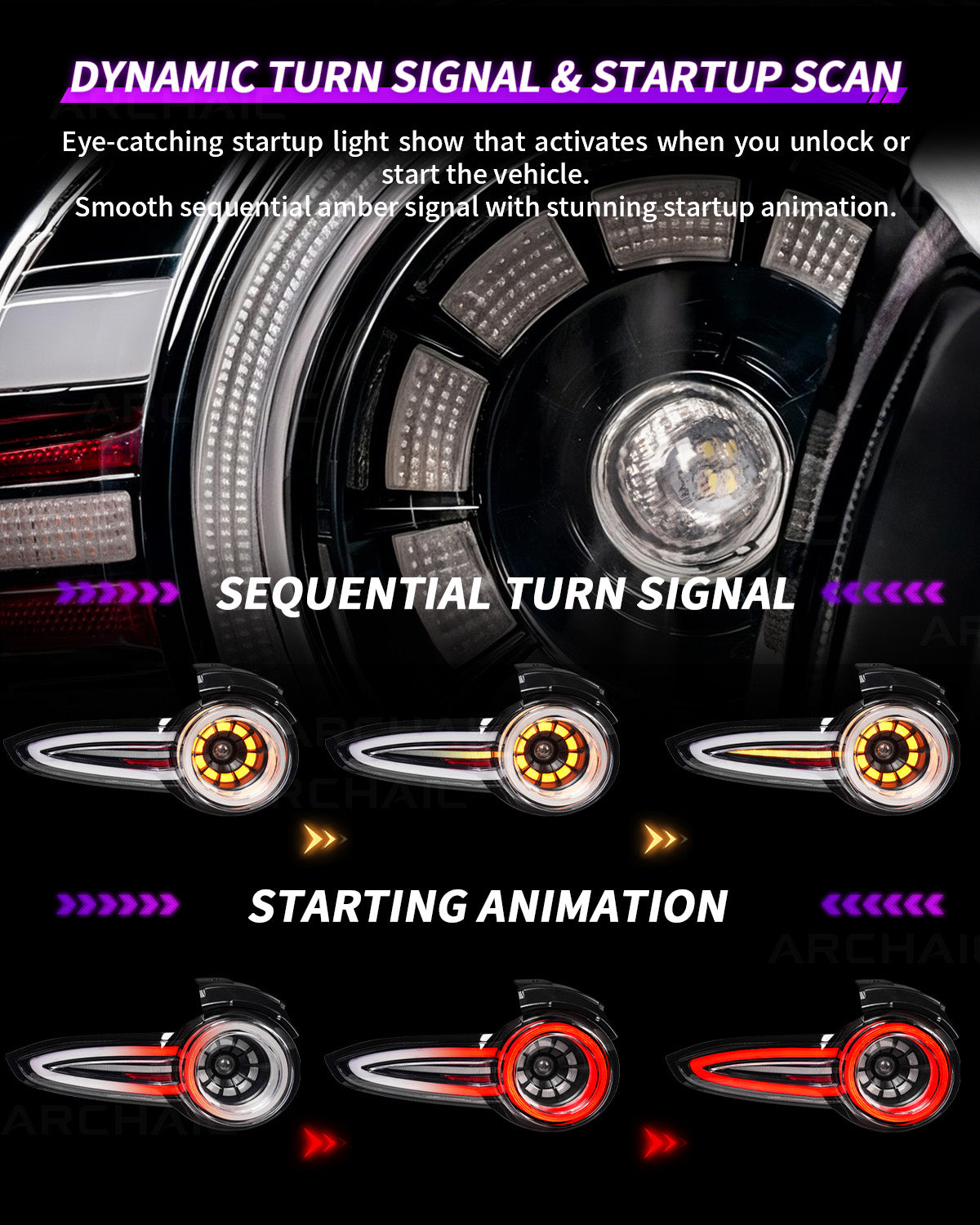 "Rotor Signature" Tail Lights for Miata MX-5 ND 2016-2026 | Archaic Reimagined Collection