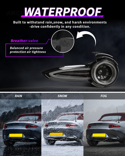 Archaic Reimagined Collection – ND MX-5 "Rotor Signature" LED Tail Lights (2016–Present)