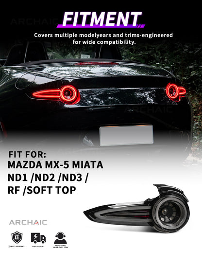 Archaic Reimagined Collection – ND MX-5 "Rotor Signature" LED Tail Lights (2016–Present)