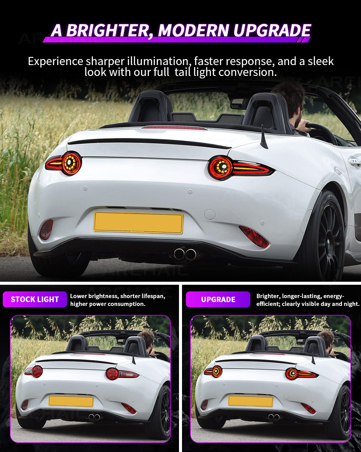 Archaic Reimagined Collection – ND MX-5 "Rotor Signature" LED Tail Lights (2016–Present)