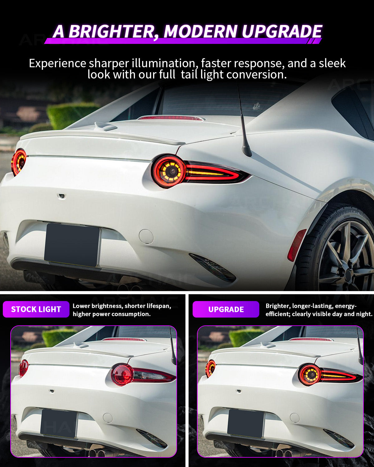 "Rotor Signature" Tail Lights for Miata MX-5 ND 2016-2026 | Archaic Reimagined Collection