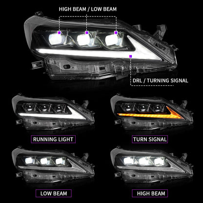 Full LED Headlights Assembly For Toyota Reiz/Mark X 2010-2013