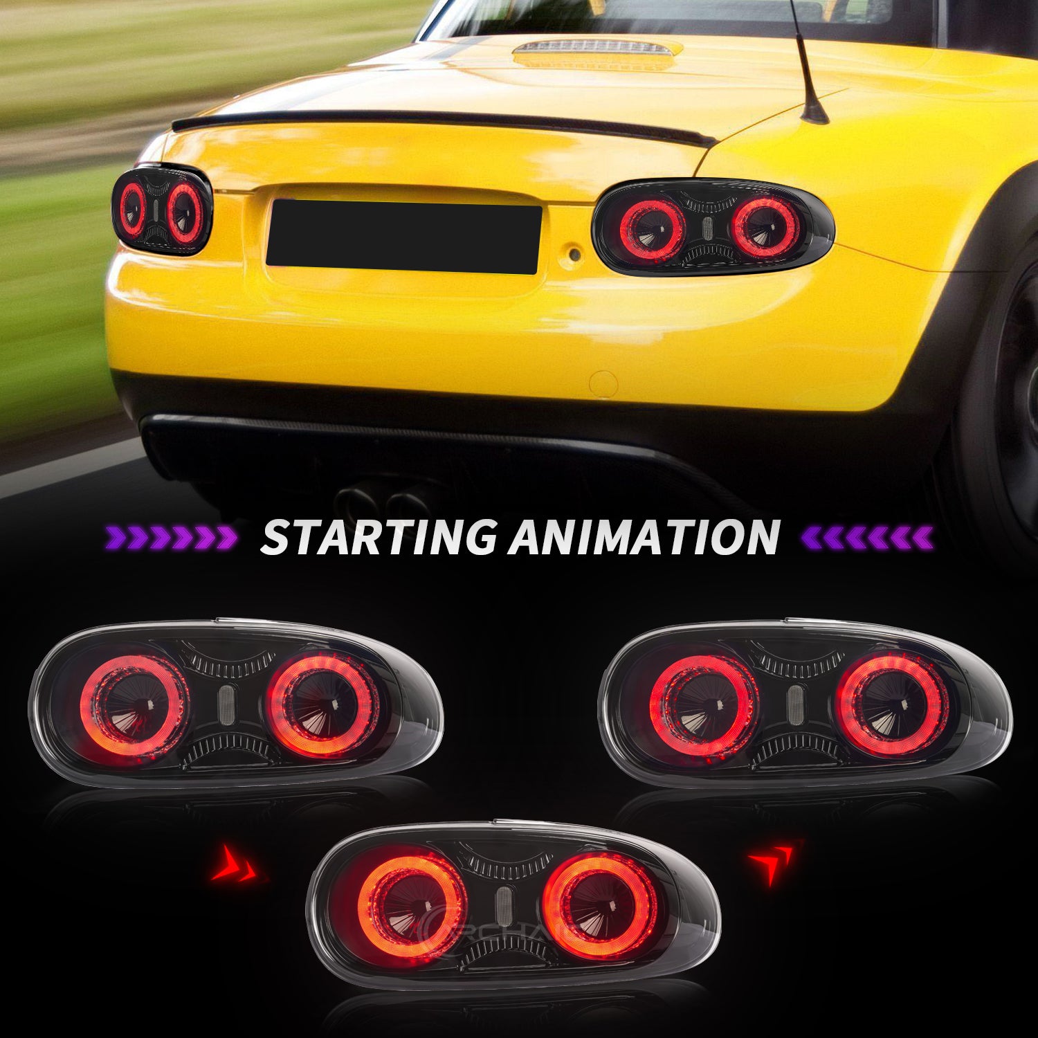 Archaic Full LED Tail Lights for Mazda MX-5 NC (2005-2015)（E-mark）